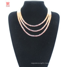 3 Strand Mixed Color Fresh Water Pearl Necklace (EN1303)